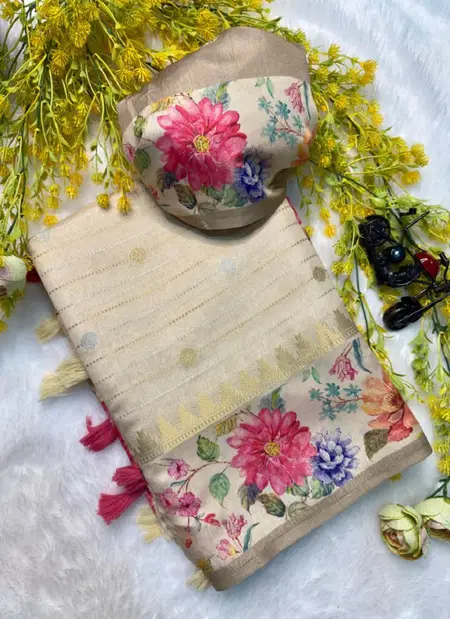 Tew Floral Digital Printed Saree Wholesale Clothing Suppliers In India